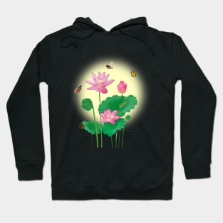 Lotus Flowers Nature Garden Hoodie